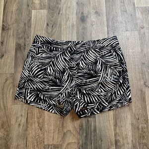 Saint Tropez West Leaf Print Linen Blend Shorts Size 6